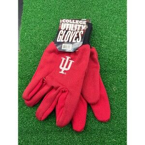 Indiana Hoosiers Non Slip Utility‎ Gloves Adult NCAA College Fan Palm Grip NEW